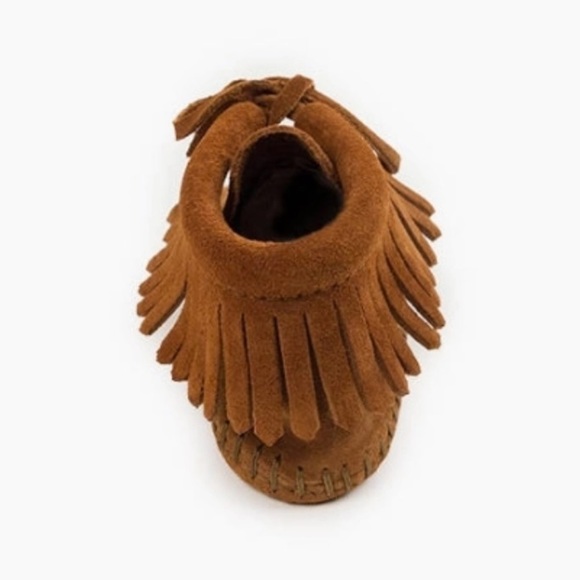 Minnetonka Infant‎ Fringe Bootie Brown SUEDE DREAMS shoes 4 12-18 months - Picture 13 of 16